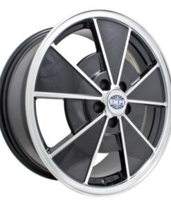 BRM Wheel - 17"x7" - 5x100mm - Gloss Black/Polished Lip & Spoke Edges