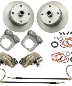 Rear Disc Brake Kit with E-Brake (Forged Bracket) - Bug/Ghia '68-'79 - 4x130mm - EMPI 22-2870-F (3 - 5 Weeks Wait)