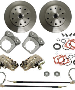 Rear Disc Brake Kit with E-Brake (Forged Bracket) - Bug/Ghia '68-'79 - 5x130mm - EMPI 22-2913-F (3 - 5 Weeks Wait)