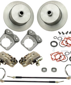 Rear Disc Brake Kit with E-Brake (Forged Bracket) - Bug/Ghia '68-'79 - No Lug Holes - EMPI 22-2919-F (3 - 5 Weeks Wait)
