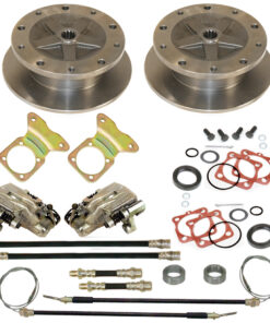 Rear Disc Brake Kit with E-Brake Wide Track Rotors - Bug/Ghia '68-'79- 5x205mm - EMPI 22-2927-0 (3 - 5 Weeks Wait)