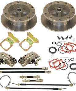 Rear Disc Brake Kit with E-Brake Wide Track Rotors - Bug/Ghia '52-'67 - 5x205mm - EMPI 22-2928-0 (3 - 5 Weeks Wait)