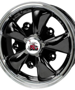GT-5 Wheel (EMPI 5 Spoke) - 15"x5.5" - 5x205mm - Gloss Black w/ Polished Lip