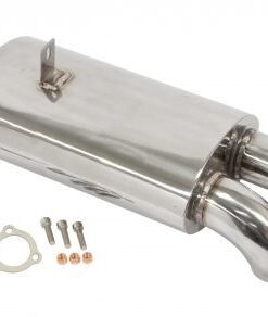 Black with Stainless Steel Tip Sideflow Muffler Only - FREE SHIPPING