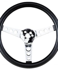 EMPI Poly-Foam Steering wheel, 3 spoke, 13 ½" Dia., 3 ½" Dish / 3 ½" - Part # 79-4110-0