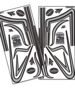 EMPI GTV C-Stripe Decal Set - Silver Stripe / Black Outline - FREE SHIPPING