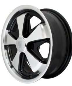 911 Alloy, Gloss Black with Polished Lip & Spokes, 15x5 1/2,5x112 Bolt Pattern, 4" BS