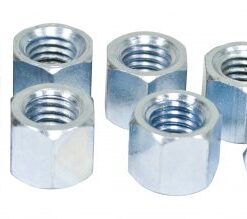 HD Racing Exhaust Nuts, Silver Zinc Plated, Set of 8, 8mm-1.25 Thread, 11mm Head - FREE SHIPPING (3 - 5 Days Wait)