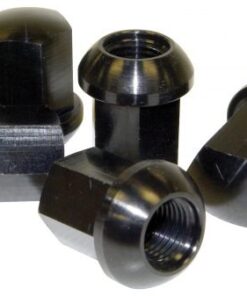 Porsche Style Alloy Lug Nuts, Aluminum, Black Anodized, Set of 5 (3-5 DAYS WAIT)