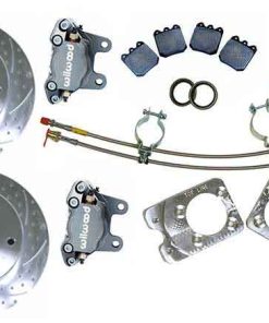 Disc Brake Conversion, Wilwood, Drilled & Slotted, Front, All Super, 4 Lug #87-0971