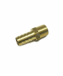 Brass Fitting, 1/2" hose barb with 3/8 NPT threads#80-0400