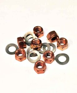 Exhaust Nuts and Washers, Copper Plated set#95-0110